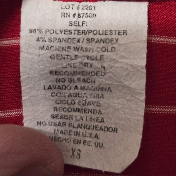 Red Belted Dress With White Stripes, Size XS, B Moss Clothing Company, EUC - Picture 13 of 16